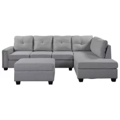 108" Reversible L-Shape Sectional Sofa Couch With Storage Ottoman-ModernLuxe 15 108" Reversible L-Shape Sectional Sofa Couch With Storage Ottoman-ModernLuxe -HOMCOM Store GUEST ad1c856a 1ef9 49cf 8a82 908837822cc2