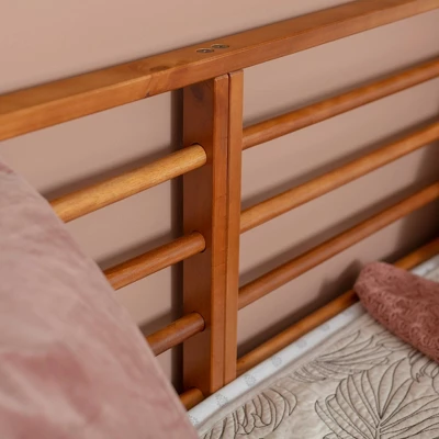 Mid Century Modern Solid Wood Spindle Daybed - Saracina Home 4 Mid Century Modern Solid Wood Spindle Daybed - Saracina Home - Image 4