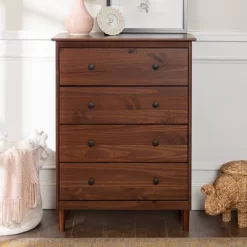 Stiva Classic Mid-Century Modern Vertical 4 Drawer Dresser - Saracina Home 12 Stiva Classic Mid-Century Modern Vertical 4 Drawer Dresser - Saracina Home -HOMCOM Store GUEST b0823982 764c 49c2 9719 bd8deaa91d99