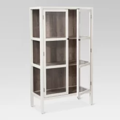 56.2" Hadley Library Cabinet With Glass Shell White - Threshold™ 7 56.2" Hadley Library Cabinet With Glass Shell White - Threshold™ -HOMCOM Store GUEST b3be3e09 a22b 4dd7 963c b3cc3e349a54