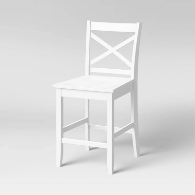 Carey 24" Counter Height Barstool - White - Threshold™ 2 Carey 24" Counter Height Barstool - White - Threshold™ - Image 2