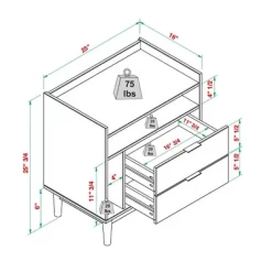 2pk Mid-Century Modern Solid Wood 2 Drawer Storage Nightstands - Saracina Home 22 2pk Mid-Century Modern Solid Wood 2 Drawer Storage Nightstands - Saracina Home -HOMCOM Store GUEST b4a44f9f b4b8 4593 b2f1 f1a651c0f8e1