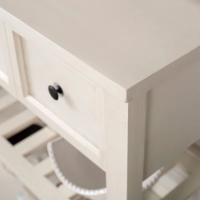 48" Farmhouse Solid Wood 2 Drawer Buffet White - Saracina Home 9 48" Farmhouse Solid Wood 2 Drawer Buffet White - Saracina Home - Image 9