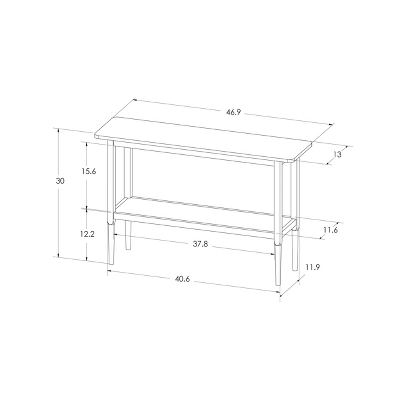 Gretna Narrow Console Table Natural - Threshold™ 4 Gretna Narrow Console Table Natural - Threshold™ - Image 4