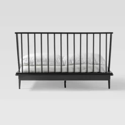 Boho Solid Wood Spindle Platform Bed - Saracina Home -HOMCOM Store GUEST b8d271bd 790c 4a0d a2b2 01db1fc34a9d