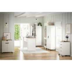 36" Vario 2 Door Wide Storage Cabinet White - Room & Joy -HOMCOM Store GUEST ba09a549 5d33 48f0 a8fc 0a2dd08fb8d3