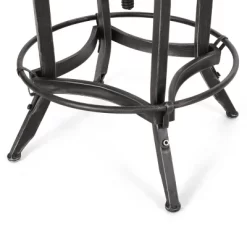 2pc Farmdale Industrial Firwood Adjustable Height Swivel Counter Height Barstools Antique Natural/Pewter - Christopher Knight Home -HOMCOM Store GUEST bbd5f51a c391 4c34 ba82 734baadc6ab1