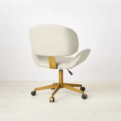 Mahonia Faux Leather Office Chair Cream/Aged Brass - Opalhouse™ Designed With Jungalow™ 8 Mahonia Faux Leather Office Chair Cream/Aged Brass - Opalhouse™ Designed With Jungalow™ -HOMCOM Store GUEST c063500a 216c 4d23 8174 81e648410040