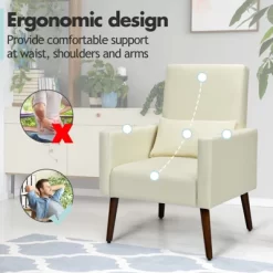 Tangkula 2-in-1 Upholstered Rocking Chair With Wood Leg & Pillow Relax Sofa Chair Light Grey/Beige/Dark Gray 18 Tangkula 2-in-1 Upholstered Rocking Chair With Wood Leg & Pillow Relax Sofa Chair Light Grey/Beige/Dark Gray -HOMCOM Store GUEST c2648639 0b43 4898 a8fe 51b7d8c995be