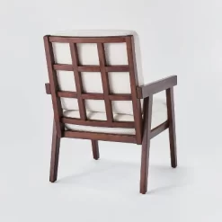 Grantsville Wood Frame Accent Chair With Grid Back - Threshold™ Designed With Studio McGee 8 Grantsville Wood Frame Accent Chair With Grid Back - Threshold™ Designed With Studio McGee -HOMCOM Store GUEST c413361e a903 45e3 9f19 7ac166bd22f3