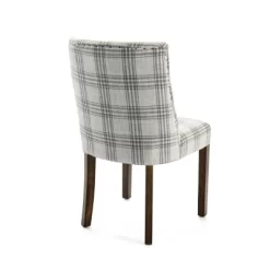 2pk Harman Contemporary Upholstered Plaid Dining Chairs Gray/Light Beige/Brown - Christopher Knight Home -HOMCOM Store GUEST c59b166c df3d 4761 8d46 d228bd9e258f