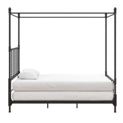 Emilia Metal Canopy Bed - Room & Joy -HOMCOM Store GUEST c77bc300 b27a 480d b686 bcf4e17962b6