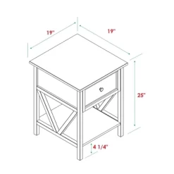 Set Of 2 Farmhouse Single Drawer V Frame Nightstands - Saracina Home 23 Set Of 2 Farmhouse Single Drawer V Frame Nightstands - Saracina Home -HOMCOM Store GUEST c8275972 9354 44e0 be7f 43e51c18ef5e