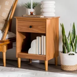 Stiva Classic Mid-Century Modern 1 Drawer Nightstand - Saracina Home 27 Stiva Classic Mid-Century Modern 1 Drawer Nightstand - Saracina Home -HOMCOM Store GUEST c8343d55 c0d1 497d 9f75 4abb98c8f971