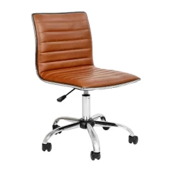 Emma And Oliver Low Back Designer Armless Ribbed Swivel Task Office Chair -HOMCOM Store GUEST c95919a7 6736 4923 9f6b 28502bad4e52