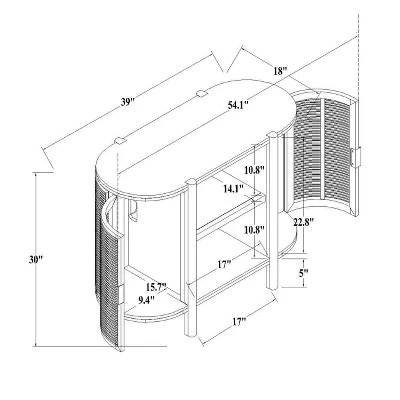 Portola Hills Caned Door Console With Shelves - Threshold™ Designed With Studio McGee 7 Portola Hills Caned Door Console With Shelves - Threshold™ Designed With Studio McGee - Image 7