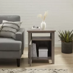 Transitional Classic Windowpane Storage Side Table - Saracina Home -HOMCOM Store GUEST cbb37e54 c745 4571 a7b5 4aeb205775c7