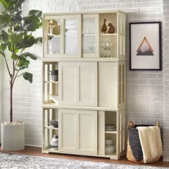 Pacific Stackable Cabinet With Sliding Doors - Buylateral -HOMCOM Store GUEST ce57ff6e da8e 40c0 9bc4 14b76df881af