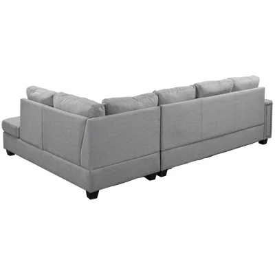 108" Reversible L-Shape Sectional Sofa Couch With Storage Ottoman-ModernLuxe 7 108" Reversible L-Shape Sectional Sofa Couch With Storage Ottoman-ModernLuxe - Image 7
