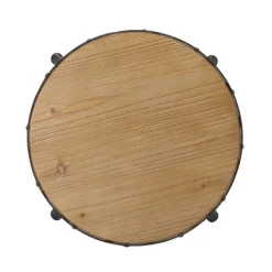 2pc Farmdale Industrial Firwood Adjustable Height Swivel Counter Height Barstools Antique Natural/Pewter - Christopher Knight Home -HOMCOM Store GUEST d16408db a7d7 417b a188 15ded7353b29