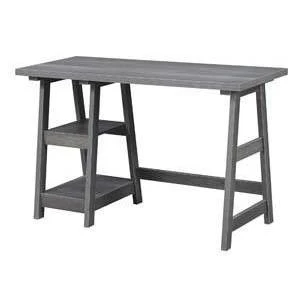 Designs2Go Trestle Desk With Shelves - Breighton Home 4 Designs2Go Trestle Desk With Shelves - Breighton Home - Image 4