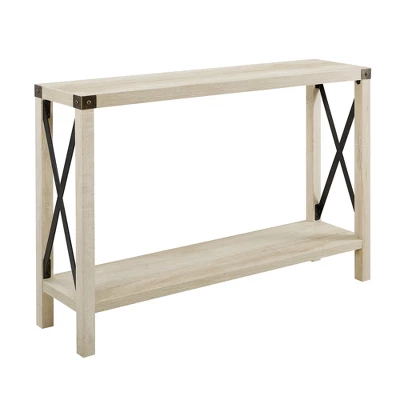 Sophie Rustic Industrial X Frame Entry Table - Saracina Home 10 Sophie Rustic Industrial X Frame Entry Table - Saracina Home - Image 10