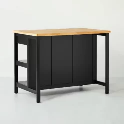 Wood Kitchen Island Table With Storage Black/Natural - Hearth & Hand™ With Magnolia 11 Wood Kitchen Island Table With Storage Black/Natural - Hearth & Hand™ With Magnolia -HOMCOM Store GUEST d78a76eb 29f9 4806 86dc af67149d787e
