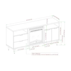 Ronan Modern Storage With Electric Fireplace TV Stand For TVs Up To 65" - Saracina Home 13 Ronan Modern Storage With Electric Fireplace TV Stand For TVs Up To 65" - Saracina Home -HOMCOM Store GUEST d88f95c5 b2a0 4d08 8b46 da4db4bc3efd