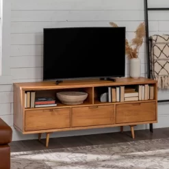 Cara Mid-Century Modern 3 Drawer TV Stand For TVs Up To 65" - Saracina Home 32 Cara Mid-Century Modern 3 Drawer TV Stand For TVs Up To 65" - Saracina Home -HOMCOM Store GUEST dcaab5ac 058b 4924 9bcd 1774bd23a9f2