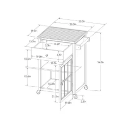 Windham Wood Top Kitchen Cart - Black - Threshold™ 15 Windham Wood Top Kitchen Cart - Black - Threshold™ -HOMCOM Store GUEST dea9d574 4d43 47af 9b54 441db16c8996