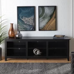 Transitional 6 Cubby Wood Open Storage Wood TV Stand For TVs Up To 80"- Saracina Home 18 Transitional 6 Cubby Wood Open Storage Wood TV Stand For TVs Up To 80"- Saracina Home -HOMCOM Store GUEST e1ec3d43 1637 41d5 b7e8 b83712cd51fe