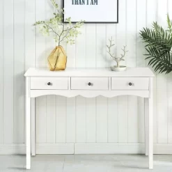 Costway Console Table Hall Table Side Table Desk Accent Table 3 Drawers Entryway White 10 Costway Console Table Hall Table Side Table Desk Accent Table 3 Drawers Entryway White -HOMCOM Store GUEST e6e72db3 43b3 42d6 95f8 7e6c90496612