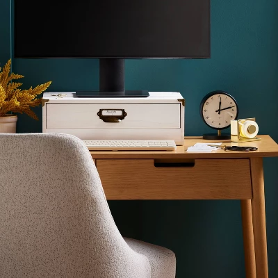 Monitor Stand White Wood - Threshold™ 1 Monitor Stand White Wood - Threshold™