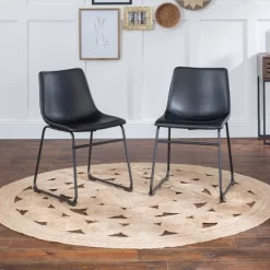 Set Of 2 Laslo Modern Upholstered Faux Leather Dining Chairs - Saracina Home 19 Set Of 2 Laslo Modern Upholstered Faux Leather Dining Chairs - Saracina Home -HOMCOM Store GUEST e921ecff 5d1c 46bf 8a40 c3330f7f710d