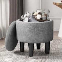 Costway Modern Accent Chair With Ottoman Armchair Barrel Sofa Chair With Footrest Grey 12 Costway Modern Accent Chair With Ottoman Armchair Barrel Sofa Chair With Footrest Grey -HOMCOM Store GUEST eb1fb0c7 75fa 4140 af2a e80c8f4cbdc0