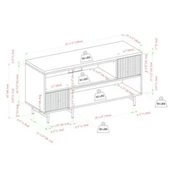 Modern Reeded Door Extendable TV Stand For TVs Up To 50" - Saracina Home 23 Modern Reeded Door Extendable TV Stand For TVs Up To 50" - Saracina Home -HOMCOM Store GUEST ed00bd4f d172 4e6a 8f8e 03cd201c95f3