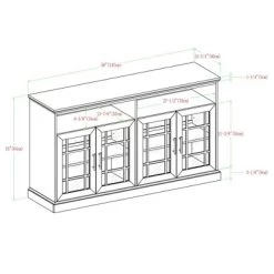 Transitional 4 Door Windowpane TV Stand For TVs Up To 65" - Saracina Home 18 Transitional 4 Door Windowpane TV Stand For TVs Up To 65" - Saracina Home -HOMCOM Store GUEST ed2005eb 89f7 433b a81a f537715559df