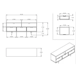 Cara Mid-Century Modern 3 Drawer TV Stand For TVs Up To 65" - Saracina Home 34 Cara Mid-Century Modern 3 Drawer TV Stand For TVs Up To 65" - Saracina Home -HOMCOM Store GUEST eddff1d9 3448 4181 a60a 1b127bbf16df