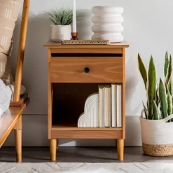 Stiva Classic Mid-Century Modern 1 Drawer Nightstand - Saracina Home 26 Stiva Classic Mid-Century Modern 1 Drawer Nightstand - Saracina Home -HOMCOM Store GUEST ee2f70db 4e78 4367 afb5 cf038cb6780d