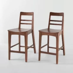 2pk Wood Ladder Back Counter Stool - Hearth & Hand™ With Magnolia 17 2pk Wood Ladder Back Counter Stool - Hearth & Hand™ With Magnolia -HOMCOM Store GUEST ee6c4703 9f16 41d1 a9aa 86444f5abf5f
