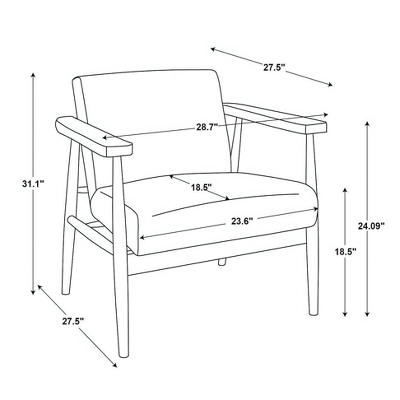 Upholstered Natural Wood Accent Chair - Hearth & Hand™ With Magnolia 4 Upholstered Natural Wood Accent Chair - Hearth & Hand™ With Magnolia - Image 4
