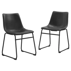 Set Of 2 Laslo Modern Upholstered Faux Leather Dining Chairs - Saracina Home 20 Set Of 2 Laslo Modern Upholstered Faux Leather Dining Chairs - Saracina Home -HOMCOM Store GUEST f09ca4a2 22b8 4c1e 90a5 214c5268ba1a