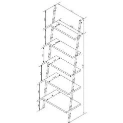 72" Loring 5 Shelf Leaning Bookshelf - Threshold™ 13 72" Loring 5 Shelf Leaning Bookshelf - Threshold™ -HOMCOM Store GUEST f0a703db 6249 4024 8139 6e1bf2368058
