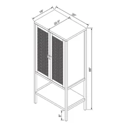 66" East Bluff Woven Cabinet Black - Threshold™ Designed With Studio McGee -HOMCOM Store GUEST f0f96919 4336 4aac bf37 3083b43583f1