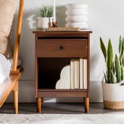 Stiva Classic Mid-Century Modern 1 Drawer Nightstand - Saracina Home 28 Stiva Classic Mid-Century Modern 1 Drawer Nightstand - Saracina Home -HOMCOM Store GUEST f1f5300e 5364 40db 96ef 77bca274ed96