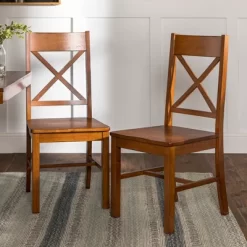 Set Of 2 Traditional Distressed Wood Dining Chairs - Saracina Home -HOMCOM Store GUEST f5098441 a476 42f8 bd14 7039d02a9ce1