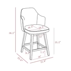 Kinston Swivel Curved Back Upholstered Counter Height Barstool - Threshold™ 15 Kinston Swivel Curved Back Upholstered Counter Height Barstool - Threshold™ -HOMCOM Store GUEST f6337fc0 e348 447d 9f0e eeca9263a691