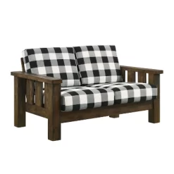 Jovie Gingham Rustic Loveseat - HOMES: Inside + Out 8 Jovie Gingham Rustic Loveseat - HOMES: Inside + Out -HOMCOM Store GUEST f87e61c3 1921 4258 978a 97d7b894f3c6