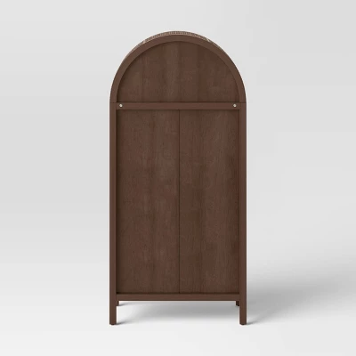 Woven Arched Wood Cabinet - Threshold™ 3 Woven Arched Wood Cabinet - Threshold™ - Image 3