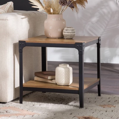 Set Of 2 Benny Urban Industrial Angle Iron Side Tables - Saracina Home 10 Set Of 2 Benny Urban Industrial Angle Iron Side Tables - Saracina Home - Image 10